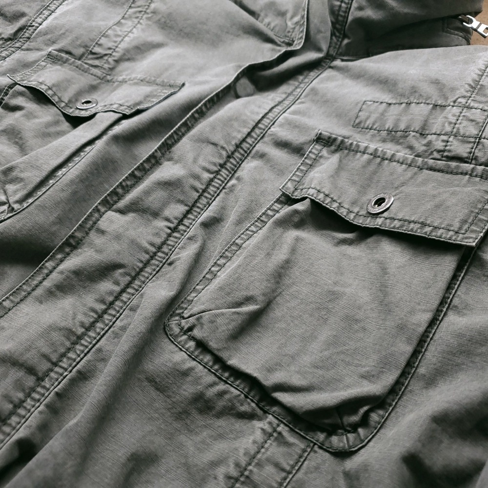 Calvin Klein Military Field Jacket Men XL Green Gorpcore Streetwear Utility - Picture 14 of 15